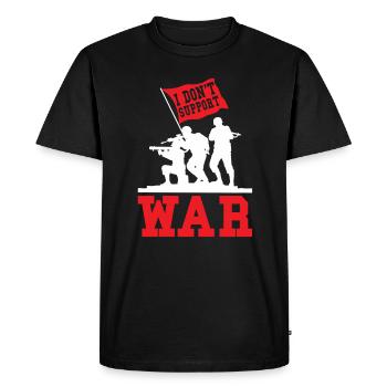 Pacifist Peace Anti-War Saying - Men's Premium Organic T-Shirt - black - Front - Nico (187cm)