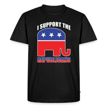 Soutien républicain des États-Unis - T-shirt Premium bio Homme - noir - Devant - Nico (187cm)