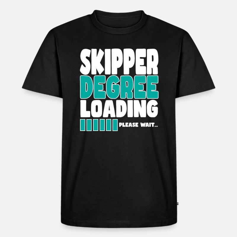 Skipper lädt Ausbildung - Männer Premium Bio T-Shirt - Schwarz
