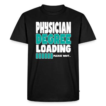 Un médecin invite à la formation - T-shirt Premium bio Homme - noir - Devant - Nico (187cm)