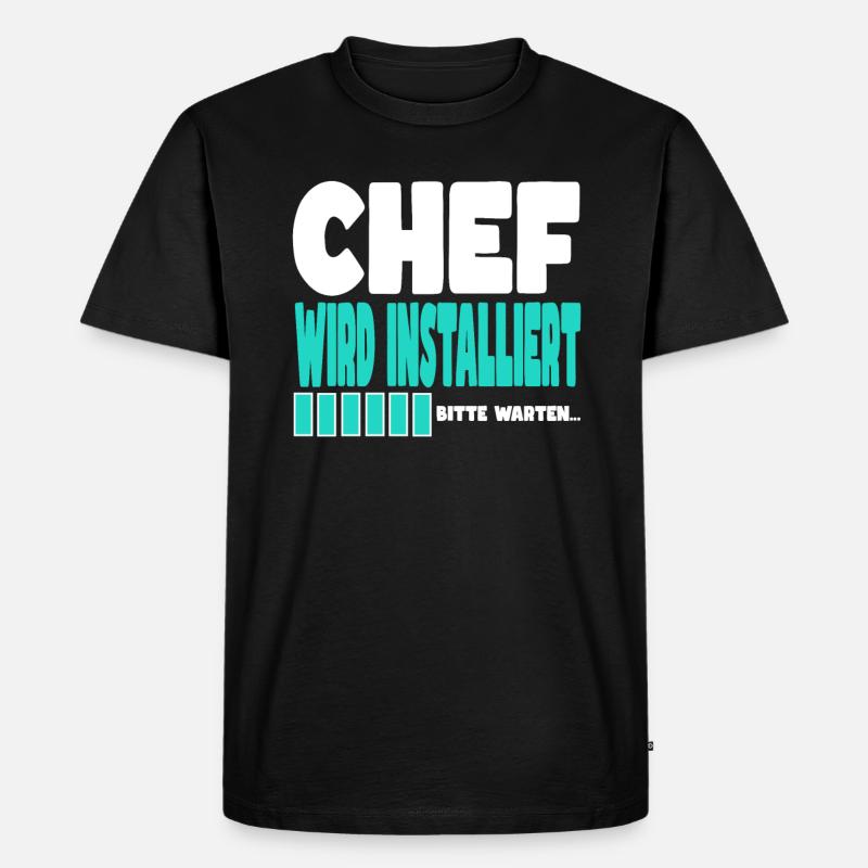Chef wird installiert - Männer Premium Bio T-Shirt - Schwarz