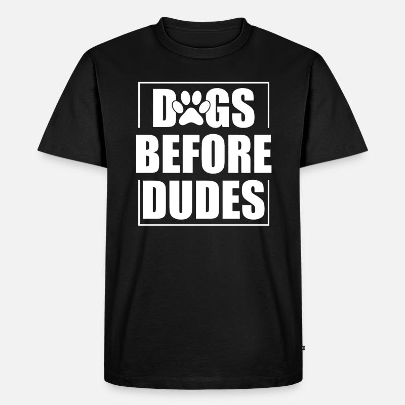 Hunde Vor Kerle - Männer Premium Bio T-Shirt - Schwarz
