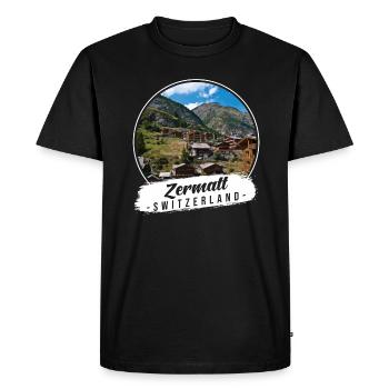 Zermatt Suisse Souvenir - T-shirt Premium bio Homme - noir - Devant - Nico (187cm)