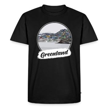 Souvenir du Groenland - T-shirt Premium bio Homme - noir - Devant - Nico (187cm)