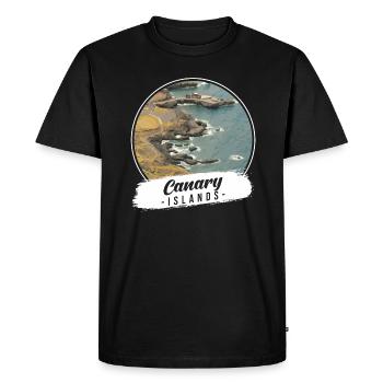 Souvenir des îles Canaries - T-shirt Premium bio Homme - noir - Devant - Nico (187cm)