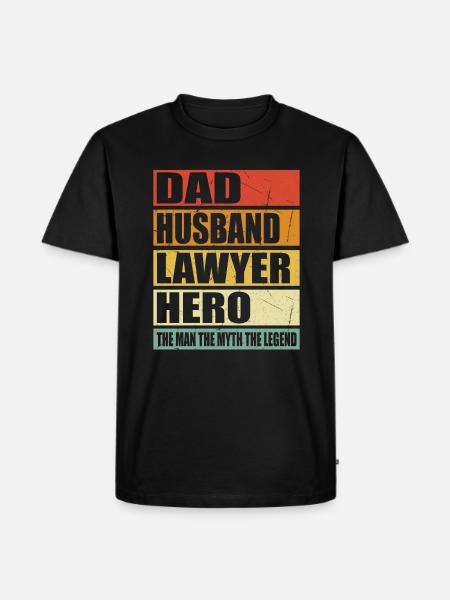 Father Husband Lawyer Held - Men's Premium Organic T-Shirt - black