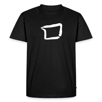 Lettre coréenne M - T-shirt Premium bio Homme - noir - Devant - Nico (187cm)