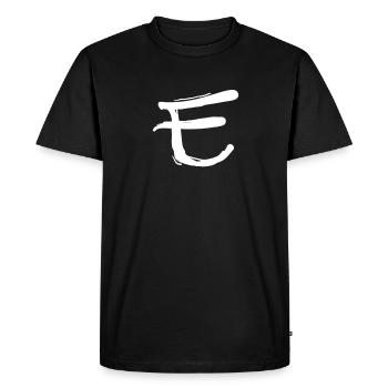 Lettre coréenne T - T-shirt Premium bio Homme - noir - Devant - Nico (187cm)