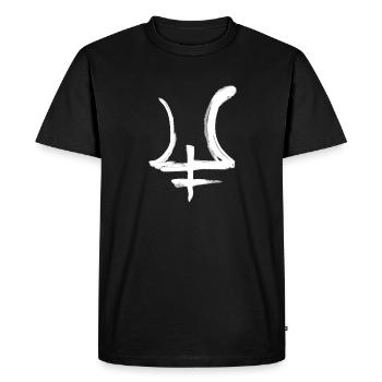 Symbole d’astrologie de Neptune - T-shirt Premium bio Homme - noir - Devant - Nico (187cm)