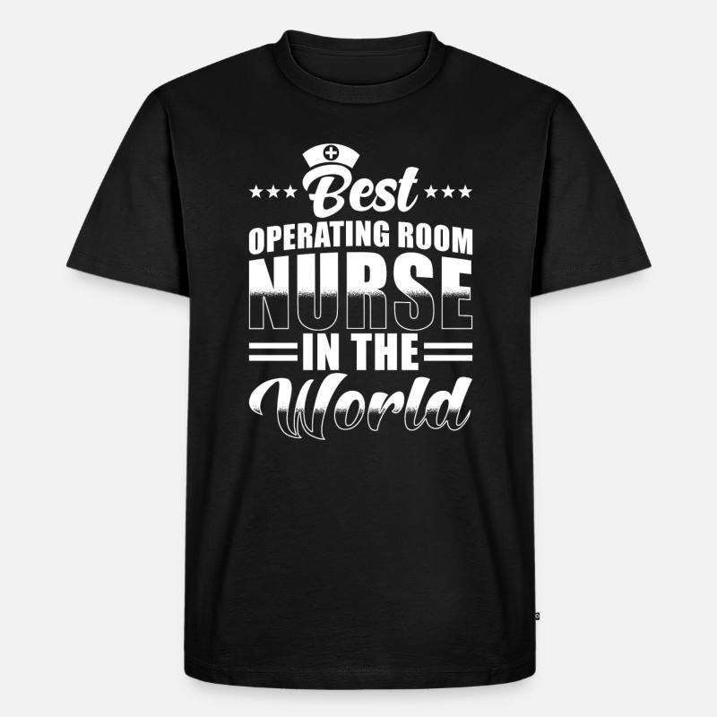OP Krankenschwester - Männer Premium Bio T-Shirt - Schwarz