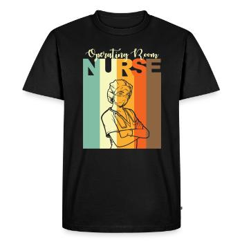 Surgical nurse - Men's Premium Organic T-Shirt - black - Front - Nico (187cm)