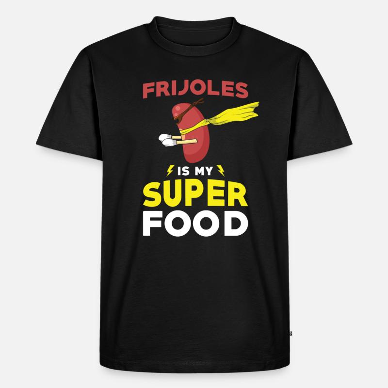 Frijoles - Männer Premium Bio T-Shirt - Schwarz