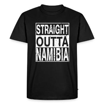 Italy Straight outta Italy - Men's Premium Organic T-Shirt - black - Front - Nico (187cm)
