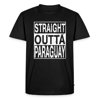 Paraguay Straight outta Paraguay - Men's Premium Organic T-Shirt - black - Front - Nico (187cm)