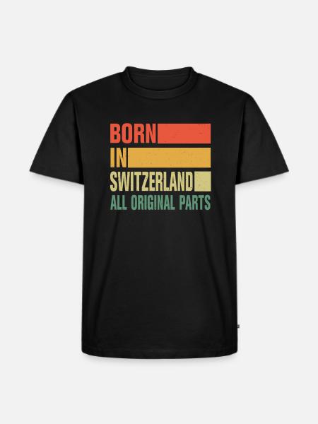 Né en Suisse - T-shirt Premium bio Homme - noir