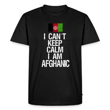 I can not Keep Calm I am Afghane - Men's Premium Organic T-Shirt - black - Front - Nico (187cm)