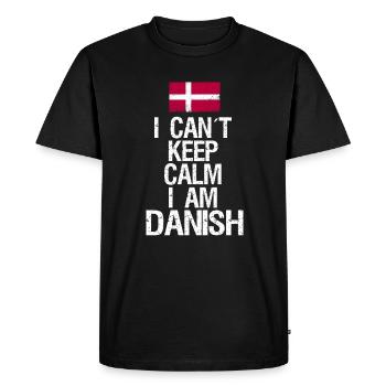 Je ne peux pas rester calme Je suis Dane - T-shirt Premium bio Homme - noir - Devant - Nico (187cm)