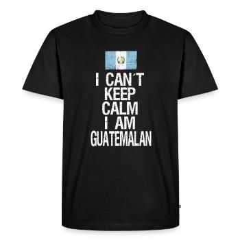 I can not Keep Calm I am Guatemalan - Men's Premium Organic T-Shirt - black - Front - Nico (187cm)
