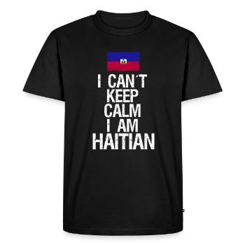I can not Keep Calm I am Haitian - Men's Premium Organic T-Shirt - black - Front - Nico (187cm)