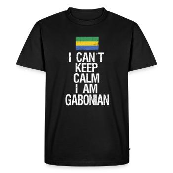 Je n’arrive pas à garder mon calme Je suis Gabonais - T-shirt Premium bio Homme - noir - Devant - Nico (187cm)