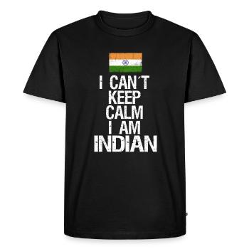 I can not Keep Calm I am Indian - Men's Premium Organic T-Shirt - black - Front - Nico (187cm)