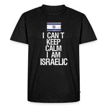 I can not Keep Calm I am Isreali - Men's Premium Organic T-Shirt - black - Front - Nico (187cm)