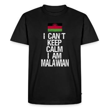 I can not Keep Calm I am Malawi - Men's Premium Organic T-Shirt - black - Front - Nico (187cm)