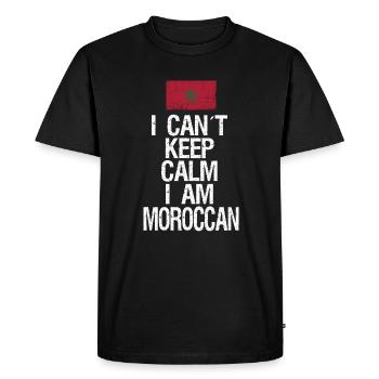 I can not Keep Calm I am Moroccan - Men's Premium Organic T-Shirt - black - Front - Nico (187cm)