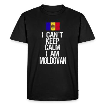 I can not Keep Calm I am Moldovan - Men's Premium Organic T-Shirt - black - Front - Nico (187cm)