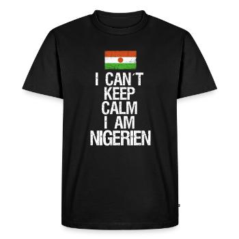Je n’arrive pas à garder mon calme, je suis Nigrer - T-shirt Premium bio Homme - noir - Devant - Nico (187cm)