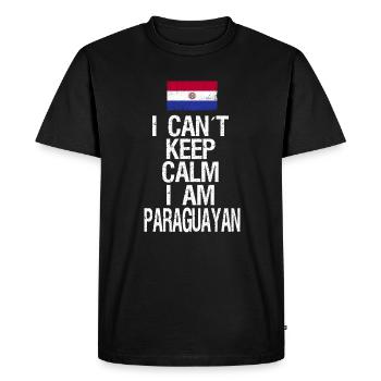 Je n’arrive pas à garder mon calme Je suis Paraguayen - T-shirt Premium bio Homme - noir - Devant - Nico (187cm)