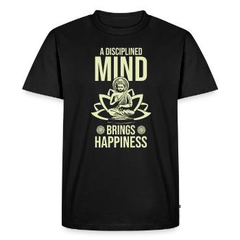Buddha Zen Quote - Men's Premium Organic T-Shirt - black - Front - Nico (187cm)