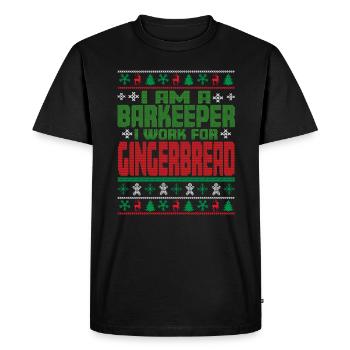 Bartender Christmas Quote - Men's Premium Organic T-Shirt - black - Front - Nico (187cm)