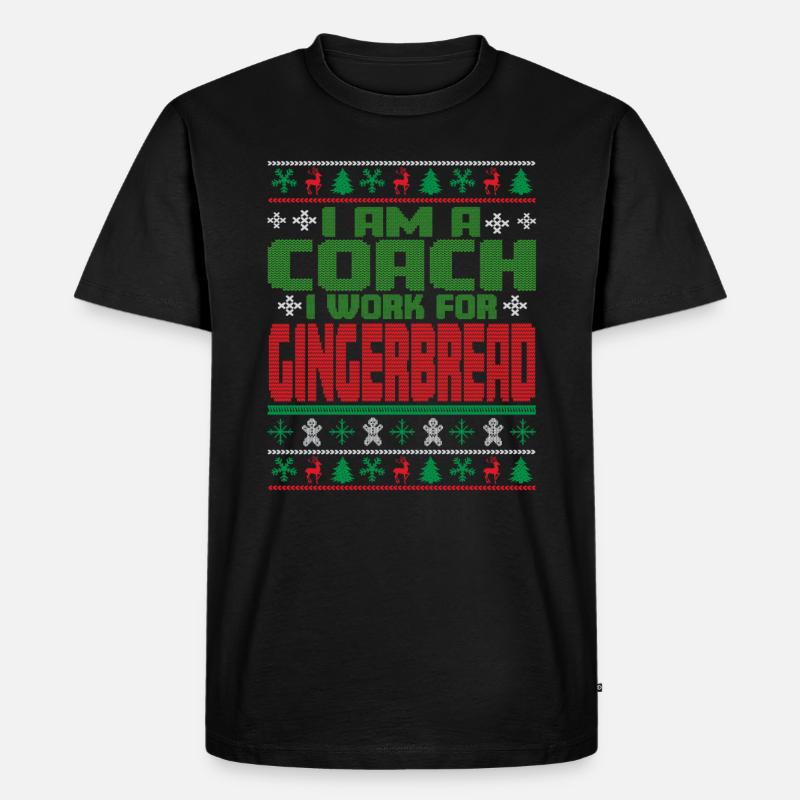 Trainer Weihnachten Spruch - Männer Premium Bio T-Shirt - Schwarz