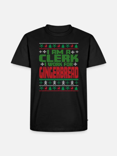 Dicton de Noël du greffier - T-shirt Premium bio Homme - noir