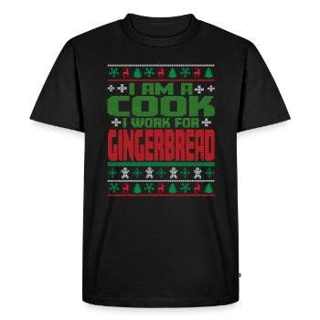 Citation du chef Noël - T-shirt Premium bio Homme - noir - Devant - Nico (187cm)