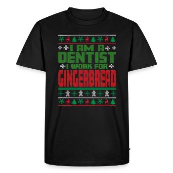 Dentist Christmas Saying - Men's Premium Organic T-Shirt - black - Front - Nico (187cm)