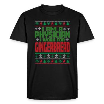 Docteur Noël Dicton - T-shirt Premium bio Homme - noir - Devant - Nico (187cm)