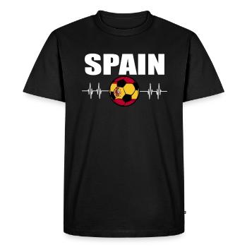 Spain Football - Men's Premium Organic T-Shirt - black - Front - Nico (187cm)