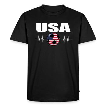 Hirsch Football - T-shirt Premium bio Homme - noir - Devant - Nico (187cm)