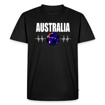 Australian Football - Men's Premium Organic T-Shirt - black - Front - Nico (187cm)