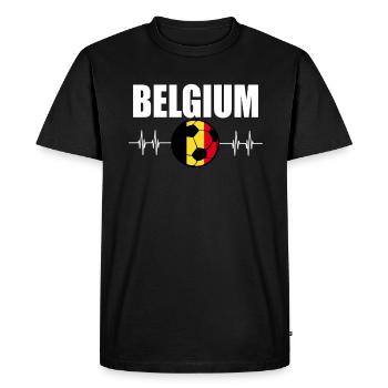 Belgique Football - T-shirt Premium bio Homme - noir - Devant - Nico (187cm)