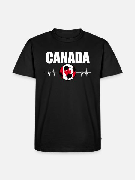 Kanada Fußball - Männer Premium Bio T-Shirt - Schwarz