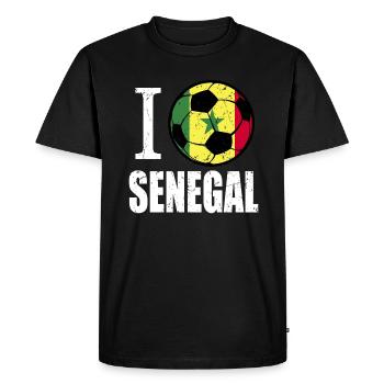Sénégal de football - T-shirt Premium bio Homme - noir - Devant - Nico (187cm)