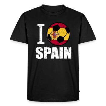 Spain Football - Men's Premium Organic T-Shirt - black - Front - Nico (187cm)