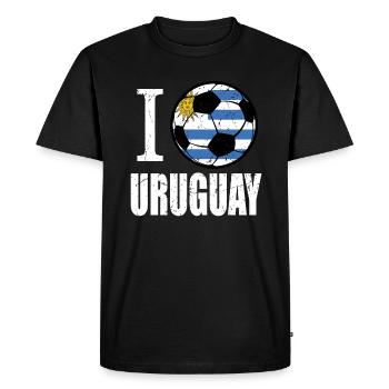 Uruguay Football - T-shirt Premium bio Homme - noir - Devant - Nico (187cm)