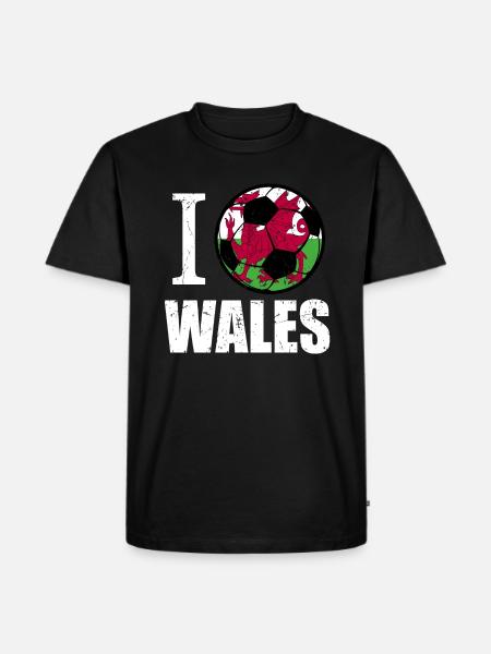Wales Football - Men's Premium Organic T-Shirt - black