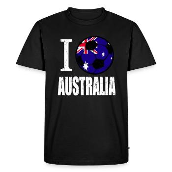 Australian Football - Men's Premium Organic T-Shirt - black - Front - Nico (187cm)