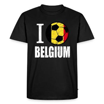 Belgique Football - T-shirt Premium bio Homme - noir - Devant - Nico (187cm)