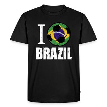 Brésil Football - T-shirt Premium bio Homme - noir - Devant - Nico (187cm)